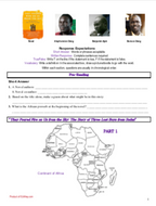 They Poured Fire on Us From the Sky by Benjamin Ajak, Alephonsion Deng, and Benson Deng high school teaching resource materials classroom chapter questions summary worksheet map of south sudan