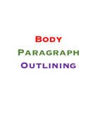 Essay Outline Graphic Organizer & Worksheet: Body Paragraphs