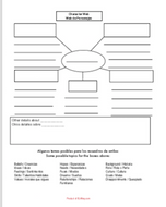 Character Graphic Organizer: English & Spanish, ESL, ELL