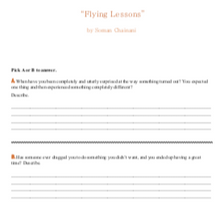 Flying Lessons & other stories teaching Resources classroom materials