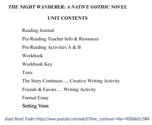 classroom resources for the night wanderer middle school