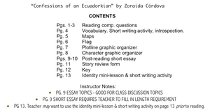 “Confessions of an Ecuadorkian” by Zoraida Córdova: Lg Workbook & Identity Lesson Bundled (save $3)