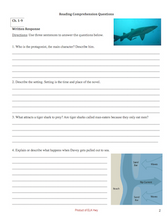 Surrounded by Sharks by Michael Northrop: Workbook