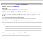 Internet Use Activity/Worksheet: Dihydrogen Monoxide (DHMO)