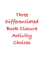 Post-Reading: Fun Closure Activities