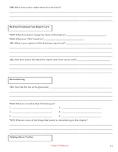 True Diary of a Part-Time Indian workbook