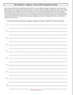 The Little Prince by Antoine de Saint-Exupéry: Ch 4 Writing Activity, Short
