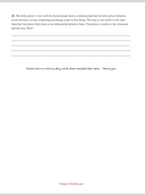 The Little Prince by Antoine de Saint-Exupéry: Novel Test 2, Ch. 10-19