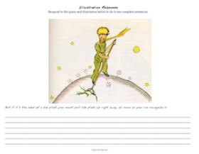 The Little Prince by Antoine de Saint-Exupéry: Response to Illustration-Baobabs