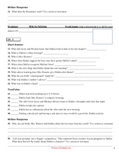 chapter questions for On a Clear Day by Walter Dean Myers middle school
