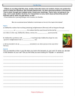 Siddhartha Writing Activity: For Chapter Gotama