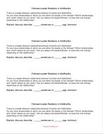 Siddhartha by Herman Hesse: Leader-Follower Relationships; A Writing Exercise