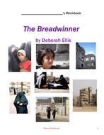 The Breadwinner by Deborah Ellis: Workbook (chapter questions & activities for the classroom) middle school novel studies with graphic organizers