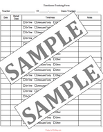 Tardy Tracking Form: Modifiable Word Document