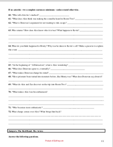 ya fantasy BOOK FOR reluctant readers high school boys Chapter questions teaching materials