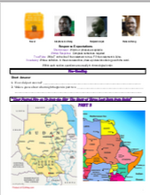 They Poured Fire on Us From the Sky by Benjamin Ajak, Alephonsion Deng, and Benson Deng high school teaching resource materials classroom chapter questions summary worksheet map of south sudan