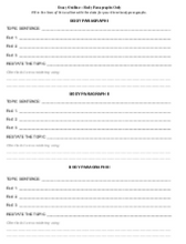 Essay Outline Graphic Organizer & Worksheet: Body Paragraphs