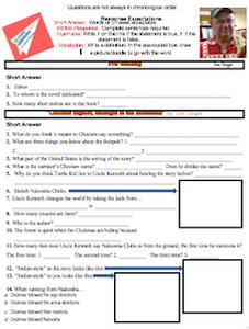 middle school worksheets for Flying Lessons & Other Stories