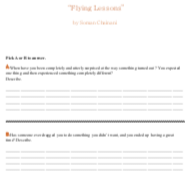 high school questions for Flying Lessons and other stories
