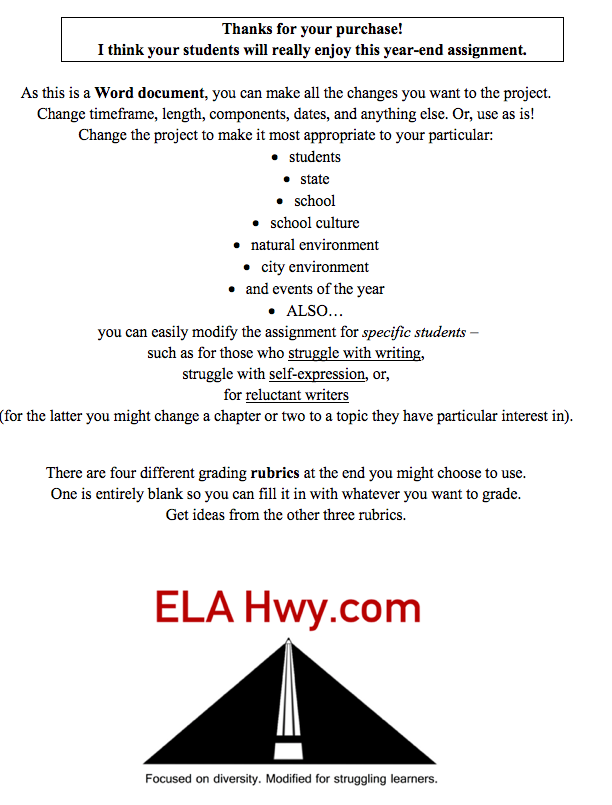 GREAT End of the Year Writing Project: A [deep thought] Memory Book ...