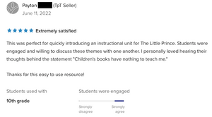 worksheets for little prince by antoine saint-exupery high school