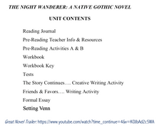 classroom resources for the night wanderer middle school