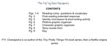 "The Trip" by Sona Charaipotra from anthology Come On In: Workbook