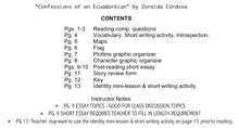 “Confessions of an Ecuadorkian” by Zoraida Córdova: Lg Workbook & Identity Lesson Bundled (save $3)