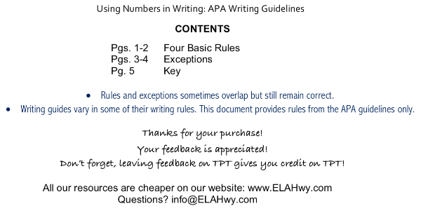 Using Numbers in Writing: A Simplified Explanation of APA Guidelines