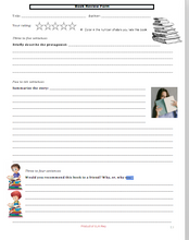 Book review form for any book