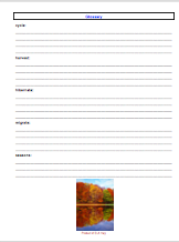 The Seasons by William Rice: Glossary worksheets