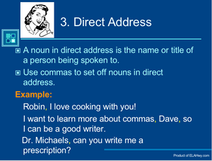 Comma Usage Presentation, direct address
