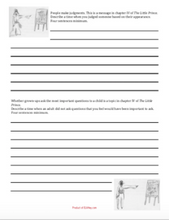The Little Prince: Ch 4 Writing & Drawing Activity