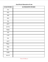 Word Choice sentence fluency lesson worksheet resource Handout reference six traits of writing resources middle school high school